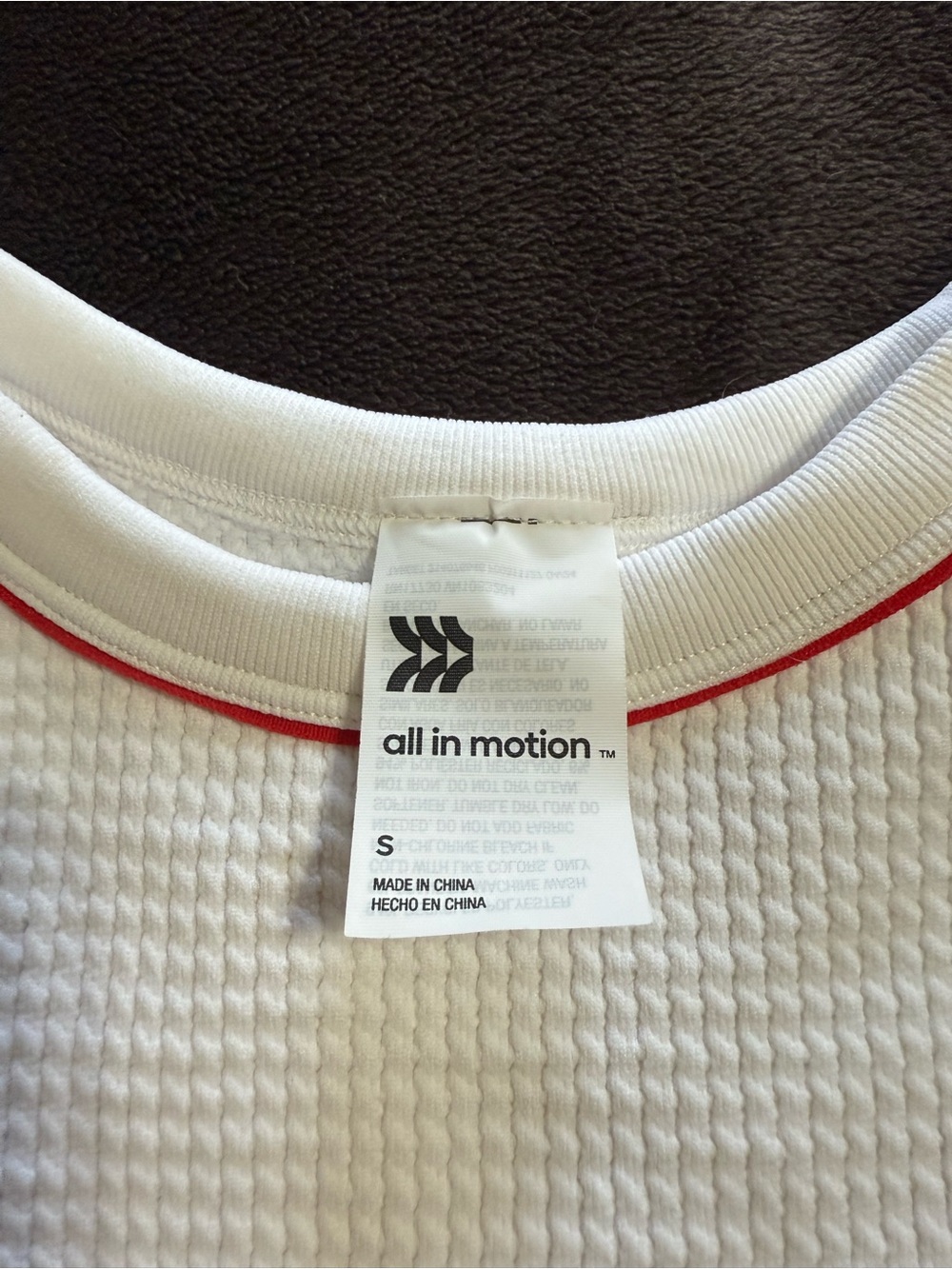 all in motion White Tank Top with Red Trim - Picture 4 of 5